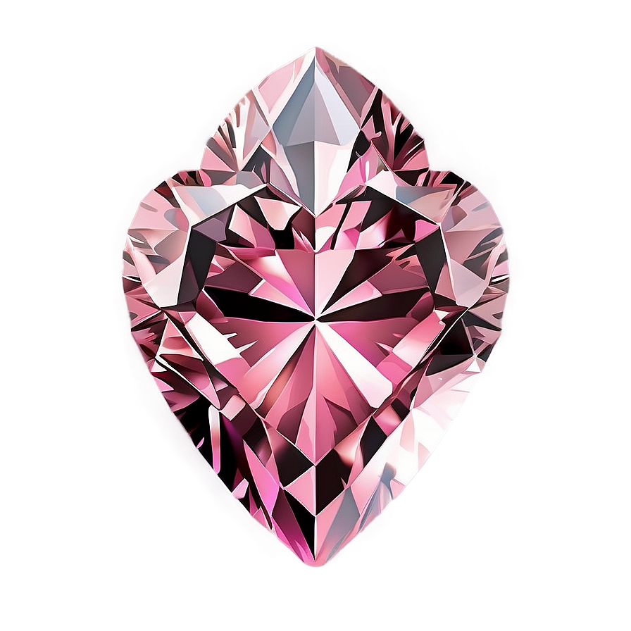 Pink Heart Diamond Png 76