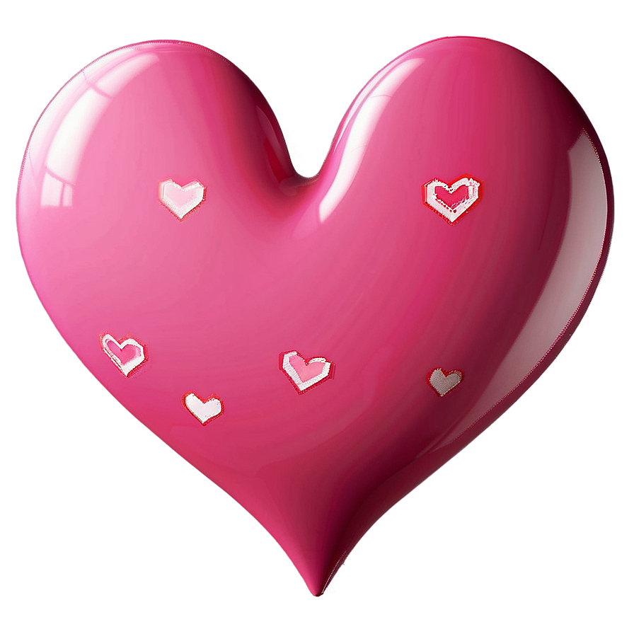 Pink Heart Emoji For Texting Png 06262024