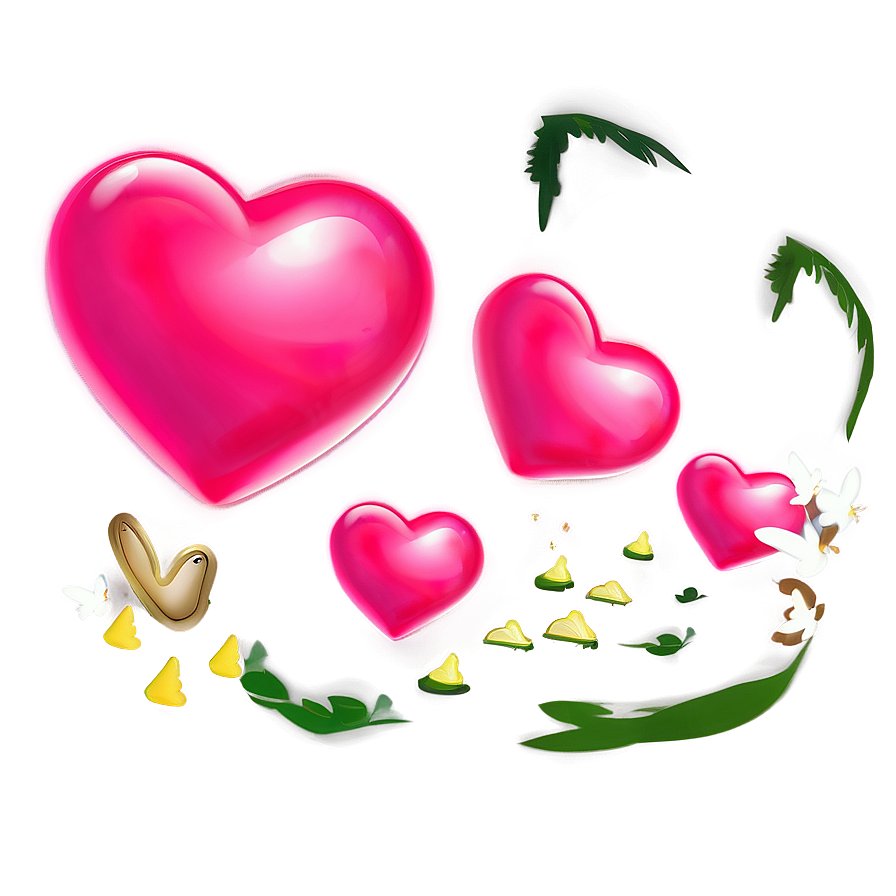 Pink Heart Emoji For Valentine Png 9