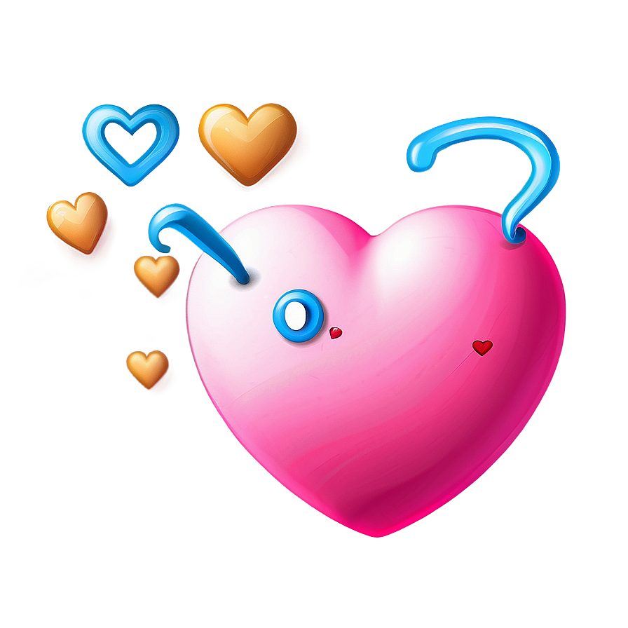 Pink Heart Emoji For Valentine Png Mmm