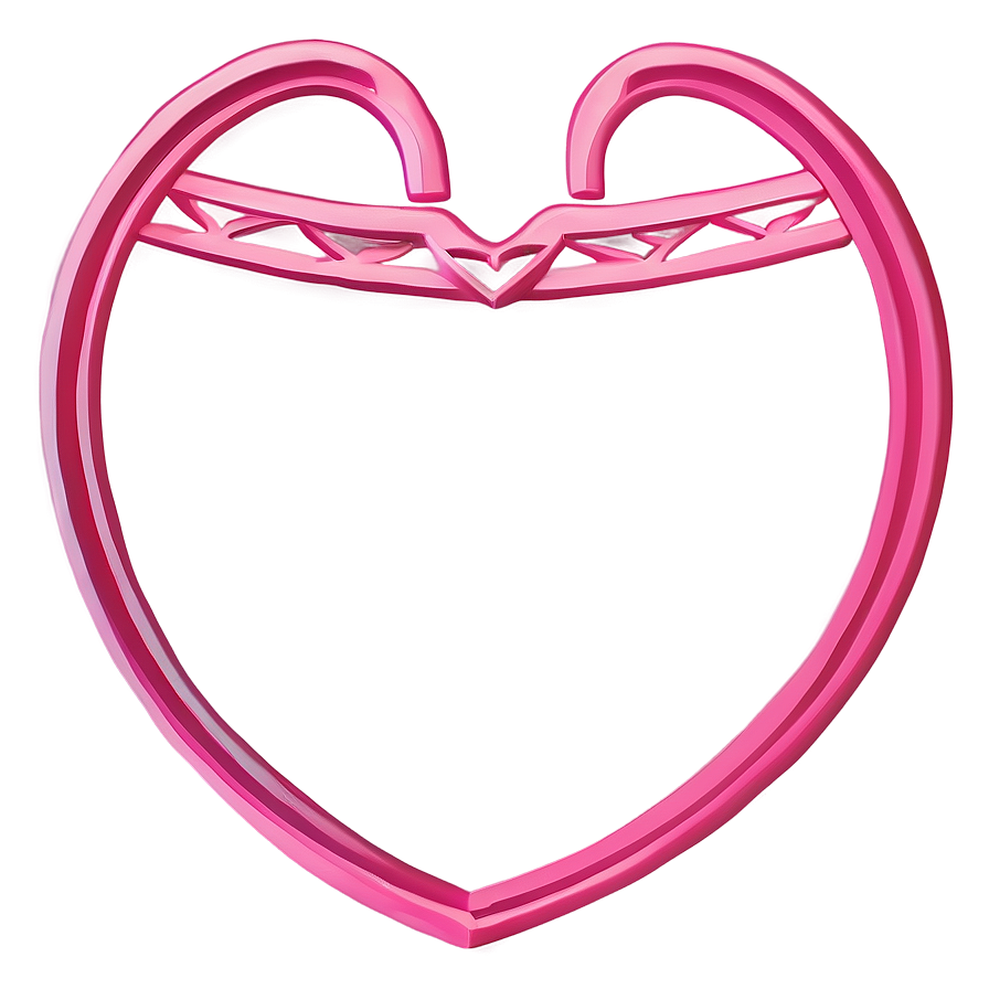 Pink Heart Emoji Outline Png 06262024