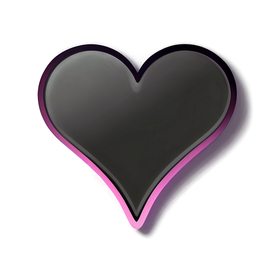 Pink Heart Emoji Outline Png 65