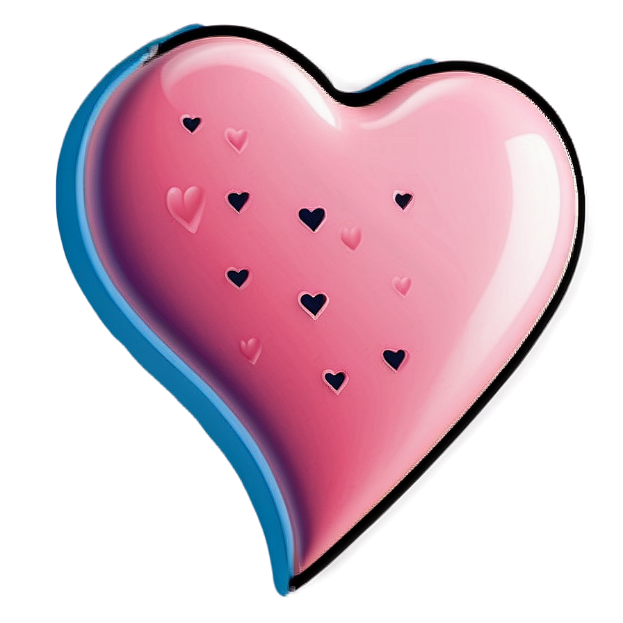 Pink Heart Emoji Sticker Png 06262024