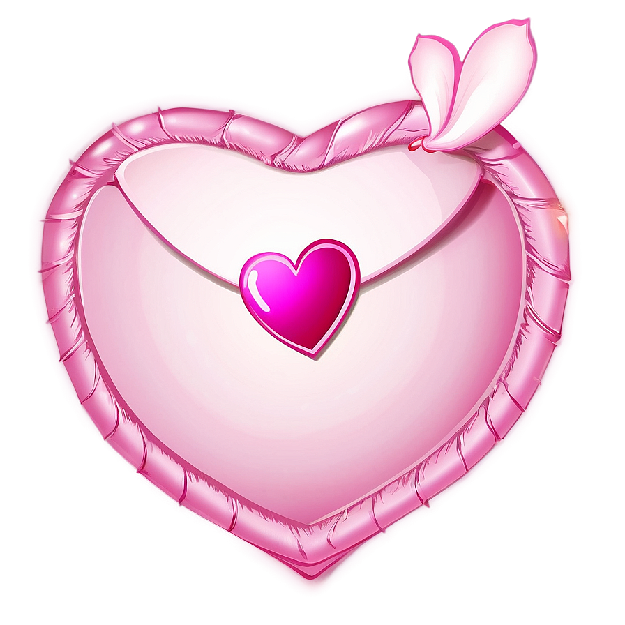 Pink Heart Envelope Png 6