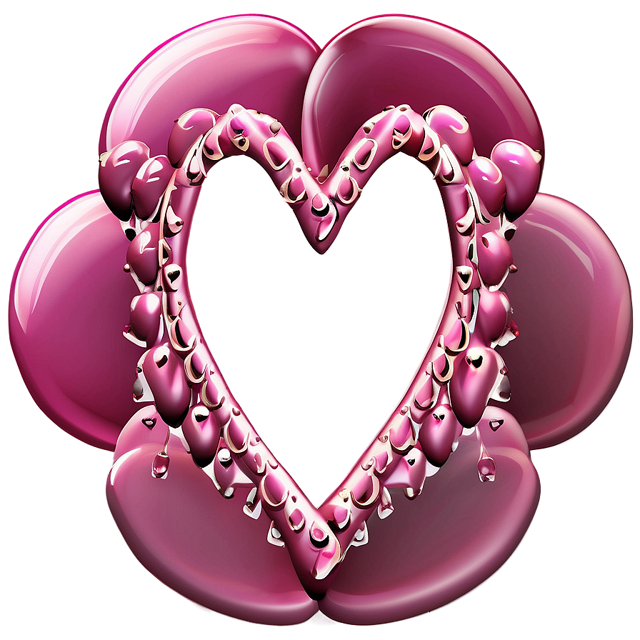 Pink Heart Frame Png Eik