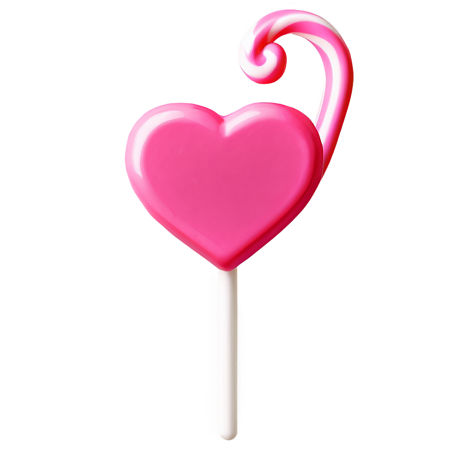 Pink Heart Lollipop Png 06292024