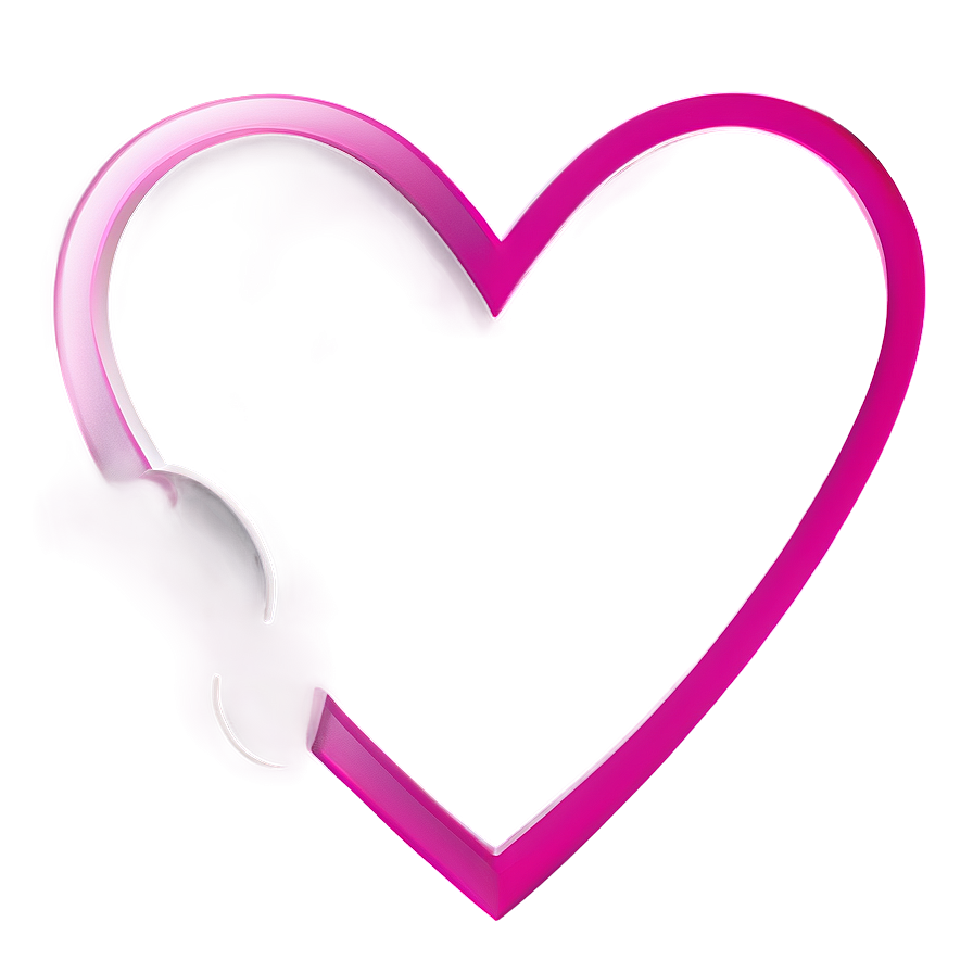 Pink Heart Outline Png 39