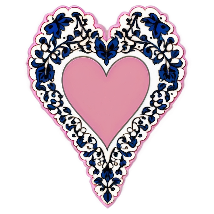 Pink Heart Patch Png Mby