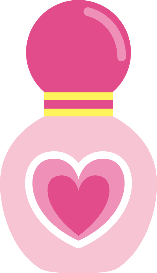 Pink Heart Perfume Bottle