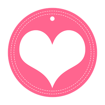 Pink Heart Tag Graphic