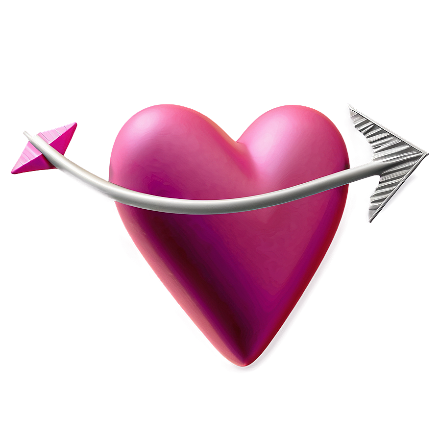 Pink Heart With Arrow Png Oyy