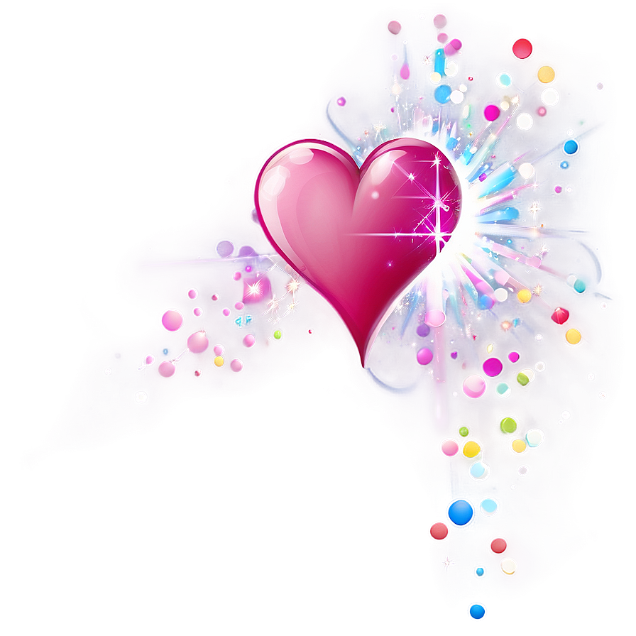 Pink Heart With Sparkles Png 05232024