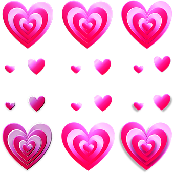 Pink_ Hearts_ Collection_ Vector