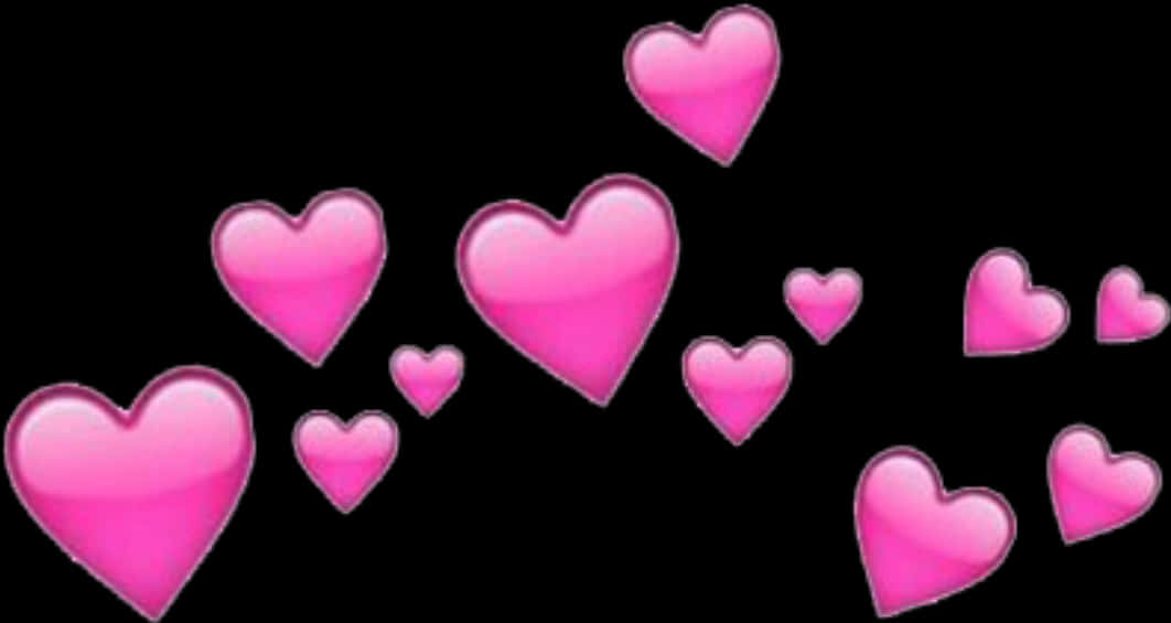 Pink Hearts Pattern Background