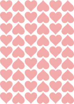 Pink Hearts Pattern Background