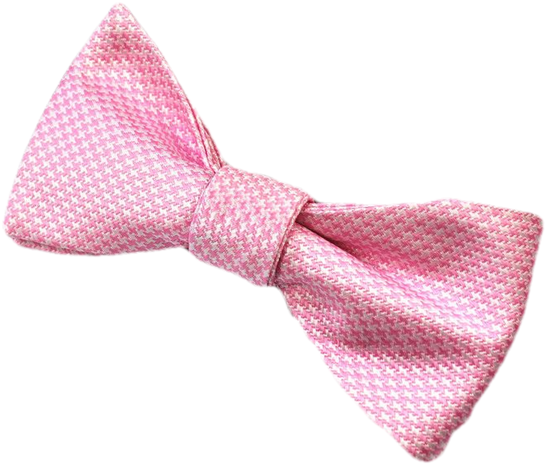 Pink Houndstooth Bow Tie