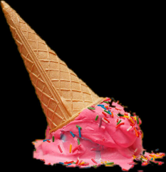 Pink Ice Cream Cone Clipart