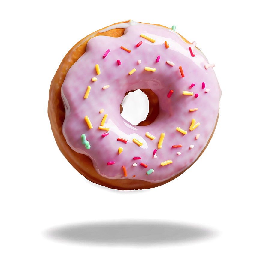 Pink Iced Donut Png Bth