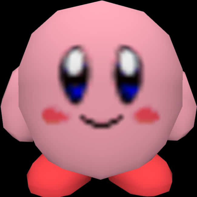 Pink Kirby Character Graphic