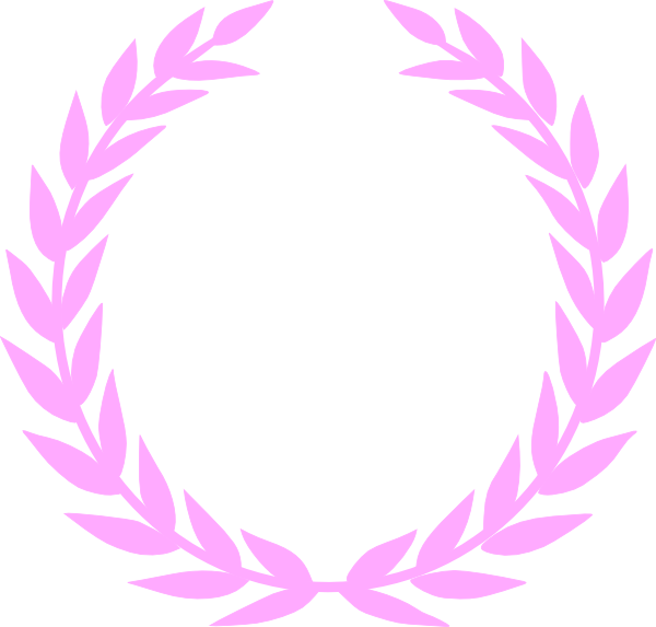 Pink Laurel Wreath Graphic