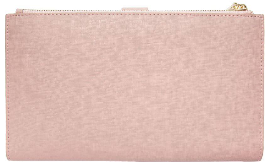 Pink Leather Wallet Isolated