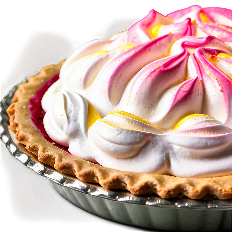 Pink Lemonade Meringue Pie Png Cji