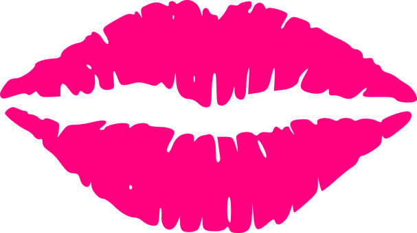 Pink Lips Graphic Illustration