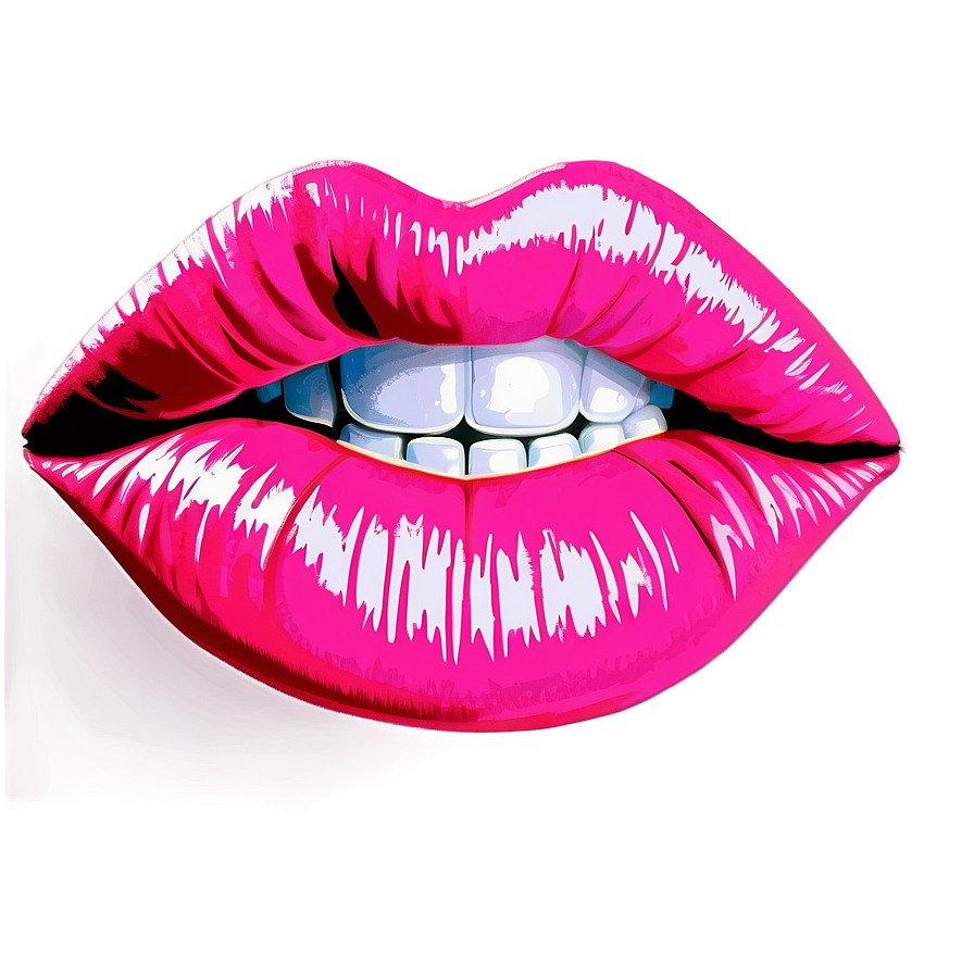 Pink Lips In Pop Art Png Jqr