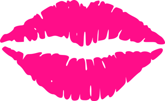 Pink Lips Silhouette Graphic