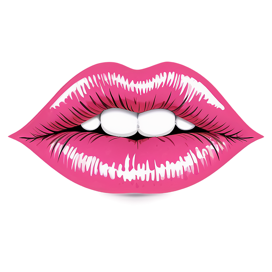 Pink Lips With Heart Png Ggd