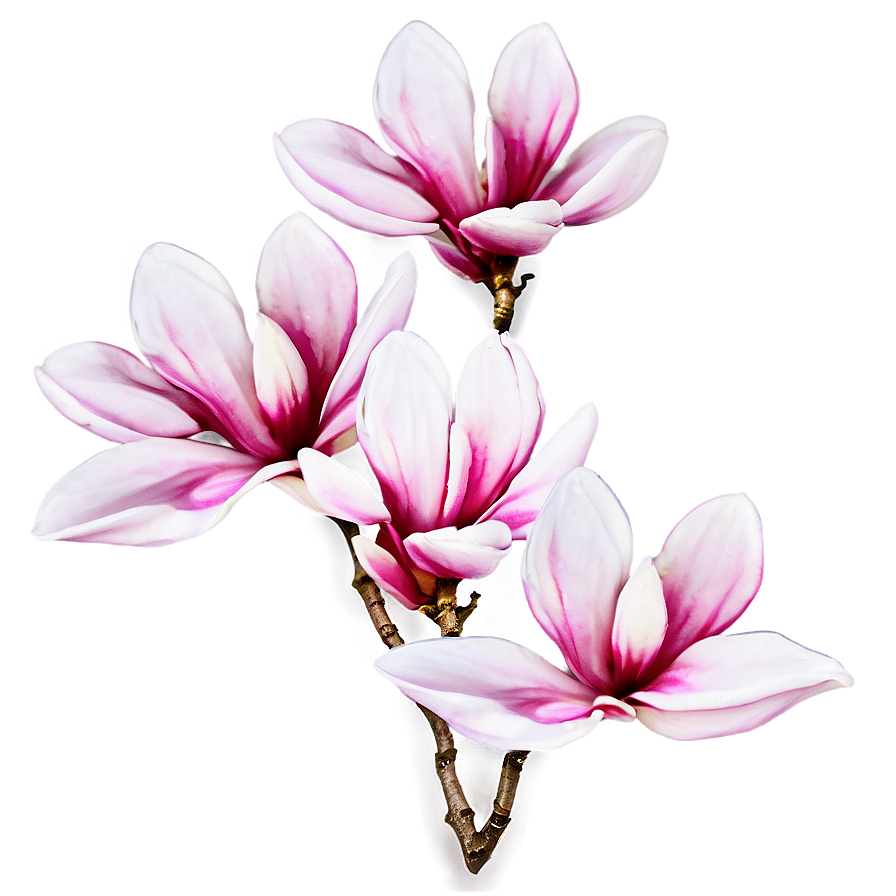 Pink Magnolia Flower Design Png Mmf93