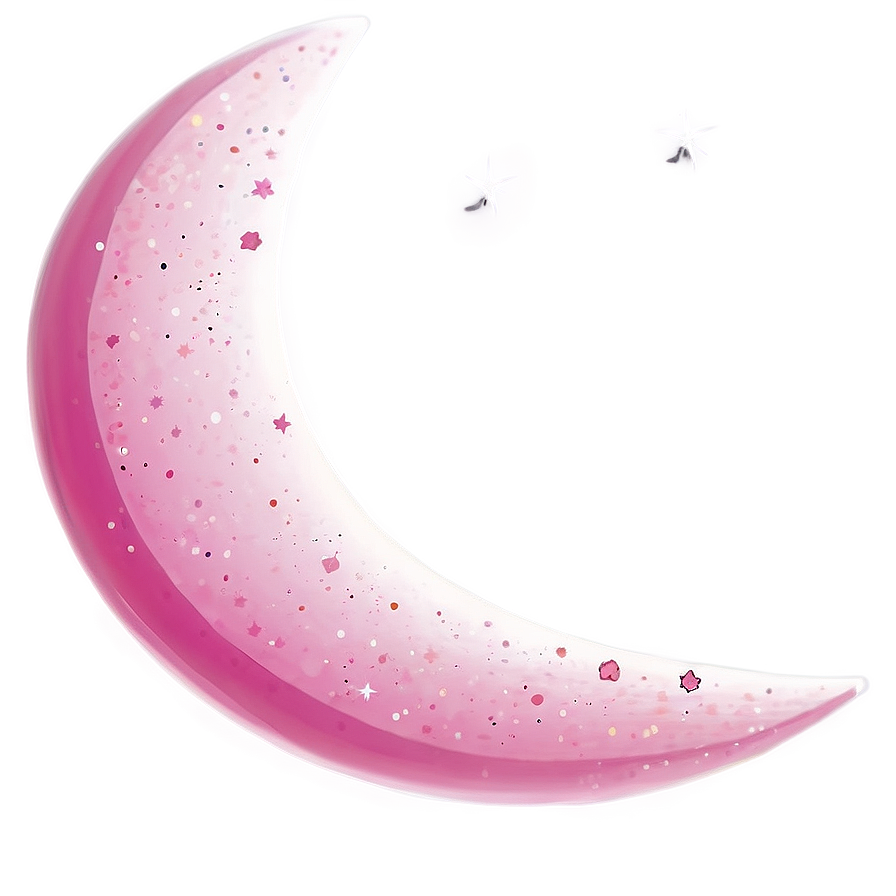 Pink Moon And Stars Png Cwu33