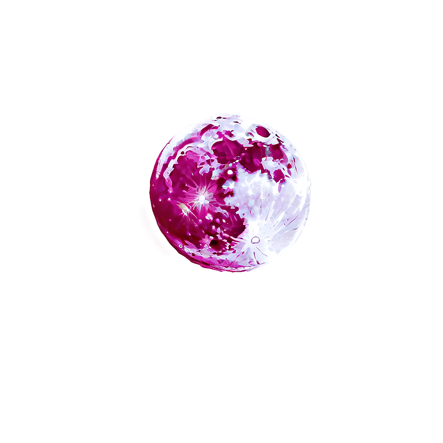 Pink Moon In Minimalist Art Png Ems20