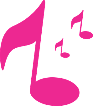 Pink Musical Notes Graphic