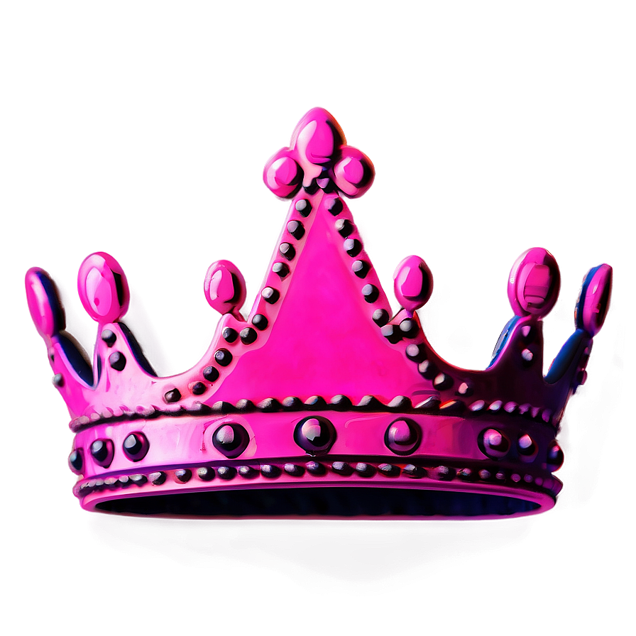 Pink Neon Crown Png 06272024