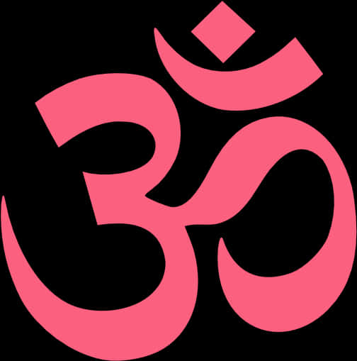 Pink Om Symbol Graphic