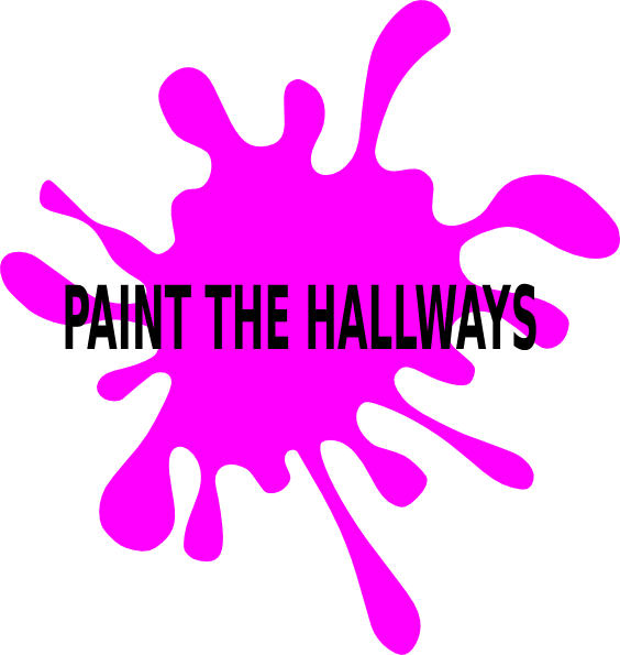 Pink Paint Splash Hallways Graphic