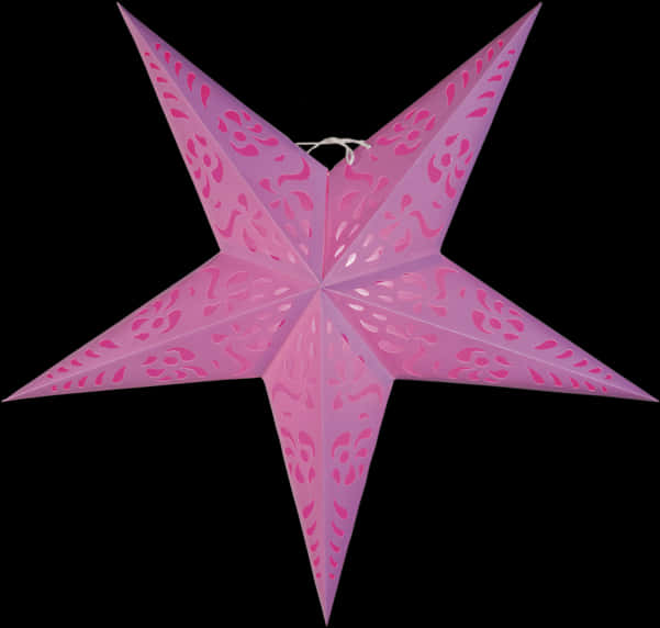 Pink Paper Star Lantern