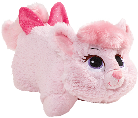 Pink Plush Cat Toywith Bow