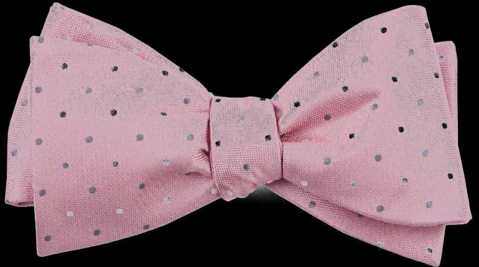 Pink Polka Dot Bow Tie