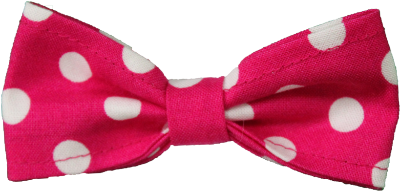 Pink Polka Dot Bow Tie