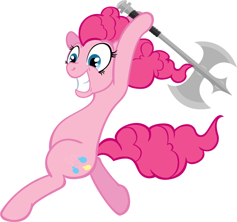 Pink Pony With Axe