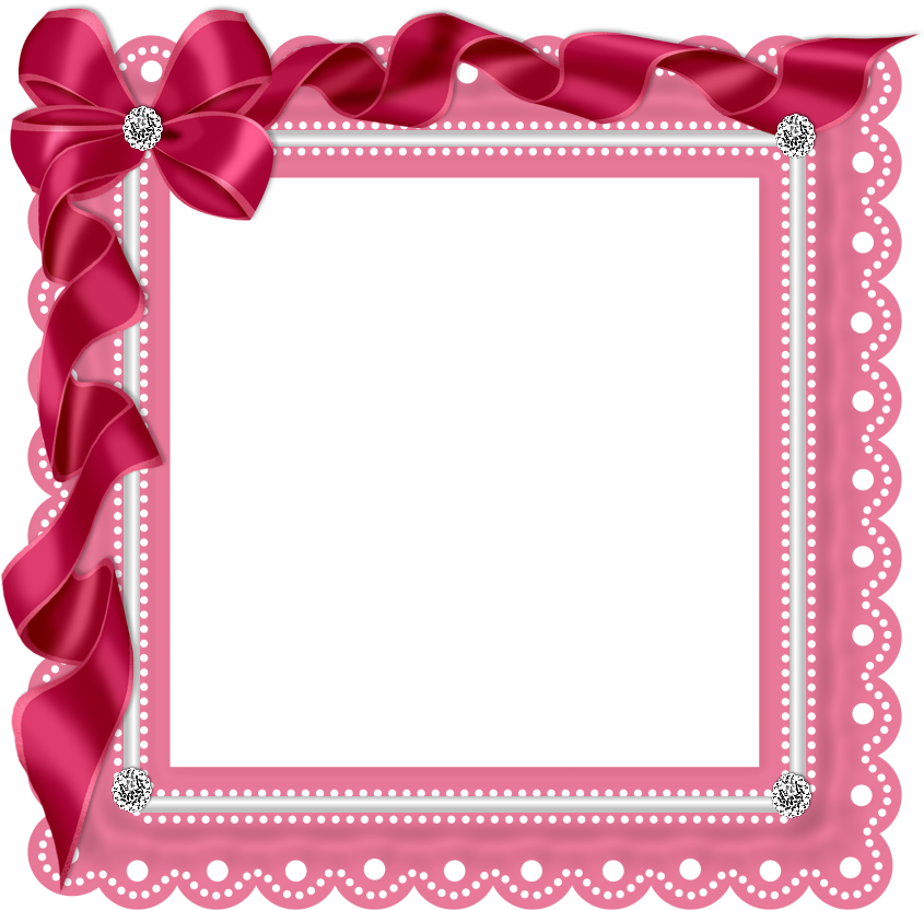 Pink Ribbon Decorative Frame