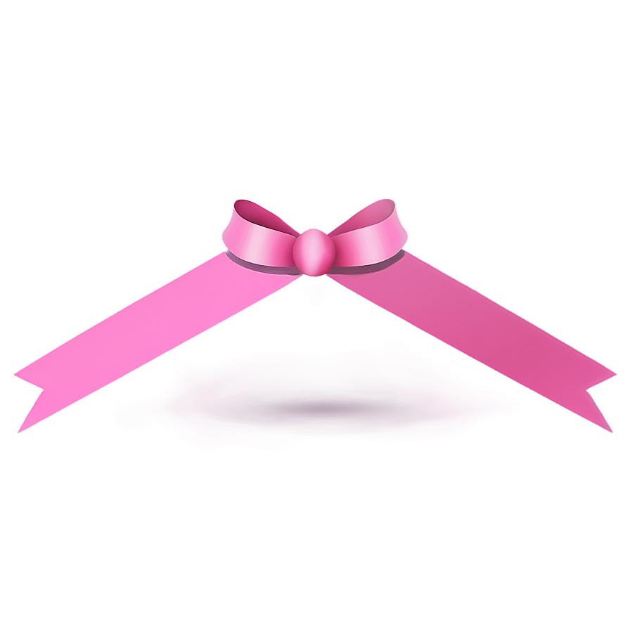 Pink Ribbon In Flat Design Png 05252024