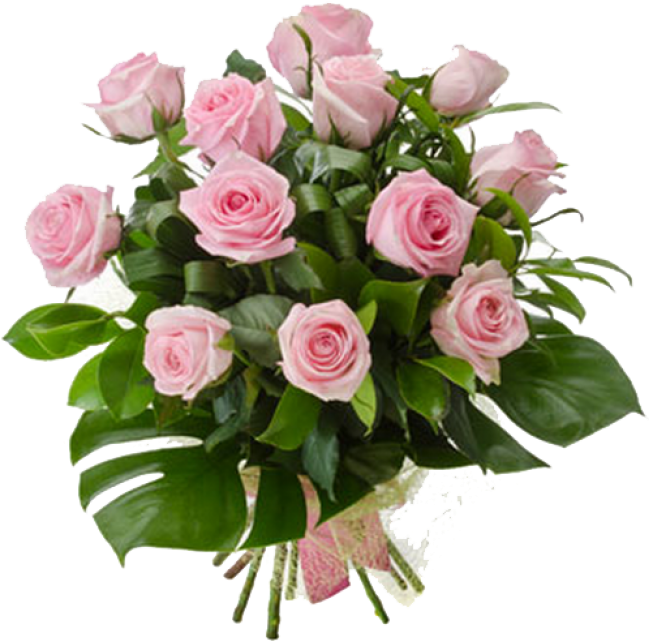 Pink Rose Bouquet Transparent Background