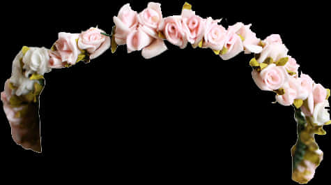 Pink Rose Floral Arch Transparent Background