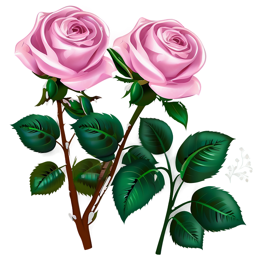 Pink Rose Vector Artwork Png 58