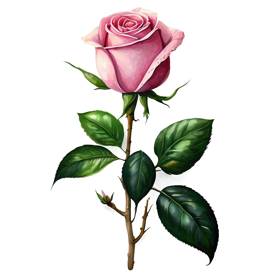 Pink Rose Watercolor Png Apr