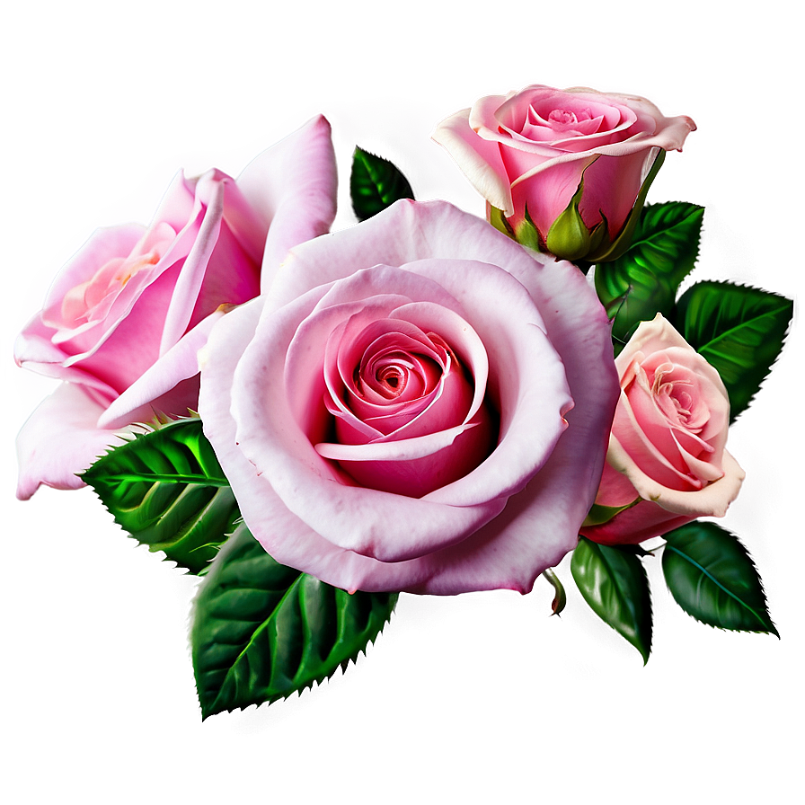 Pink Roses Floral Background Png 13