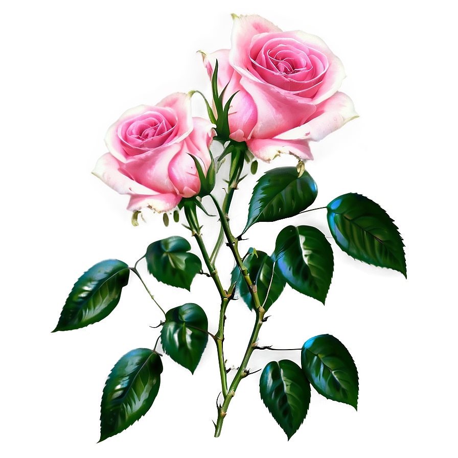 Pink Roses Floral Background Png 40